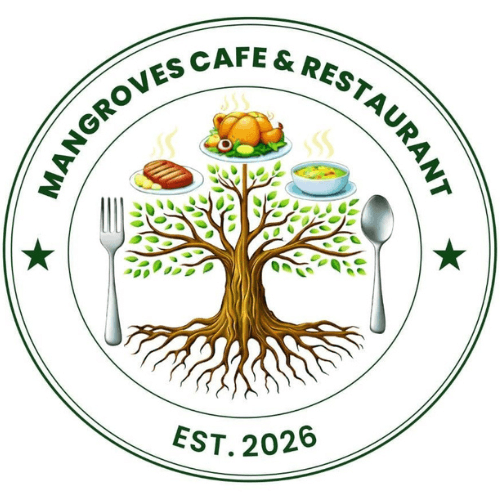 mangroves cafe and restaurant logo website est 2026